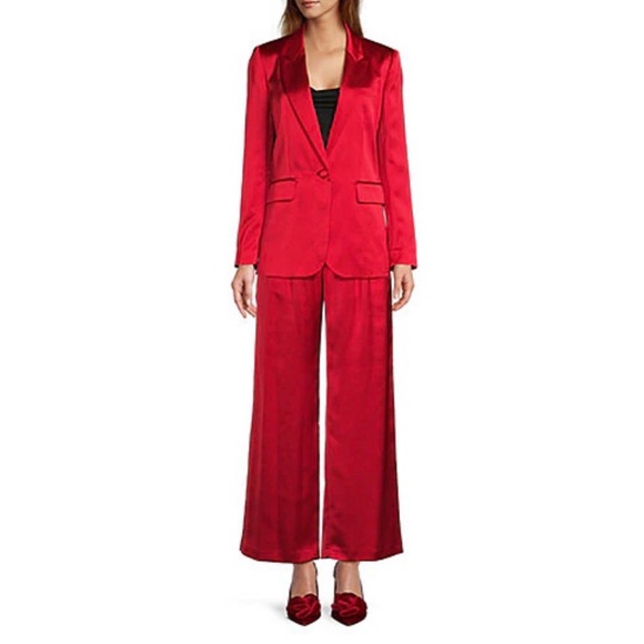 NWT Antonio Melani Bernadette Satin Women's Red Jacket Size 4 Formal Cocktail - Picture 2 of 14